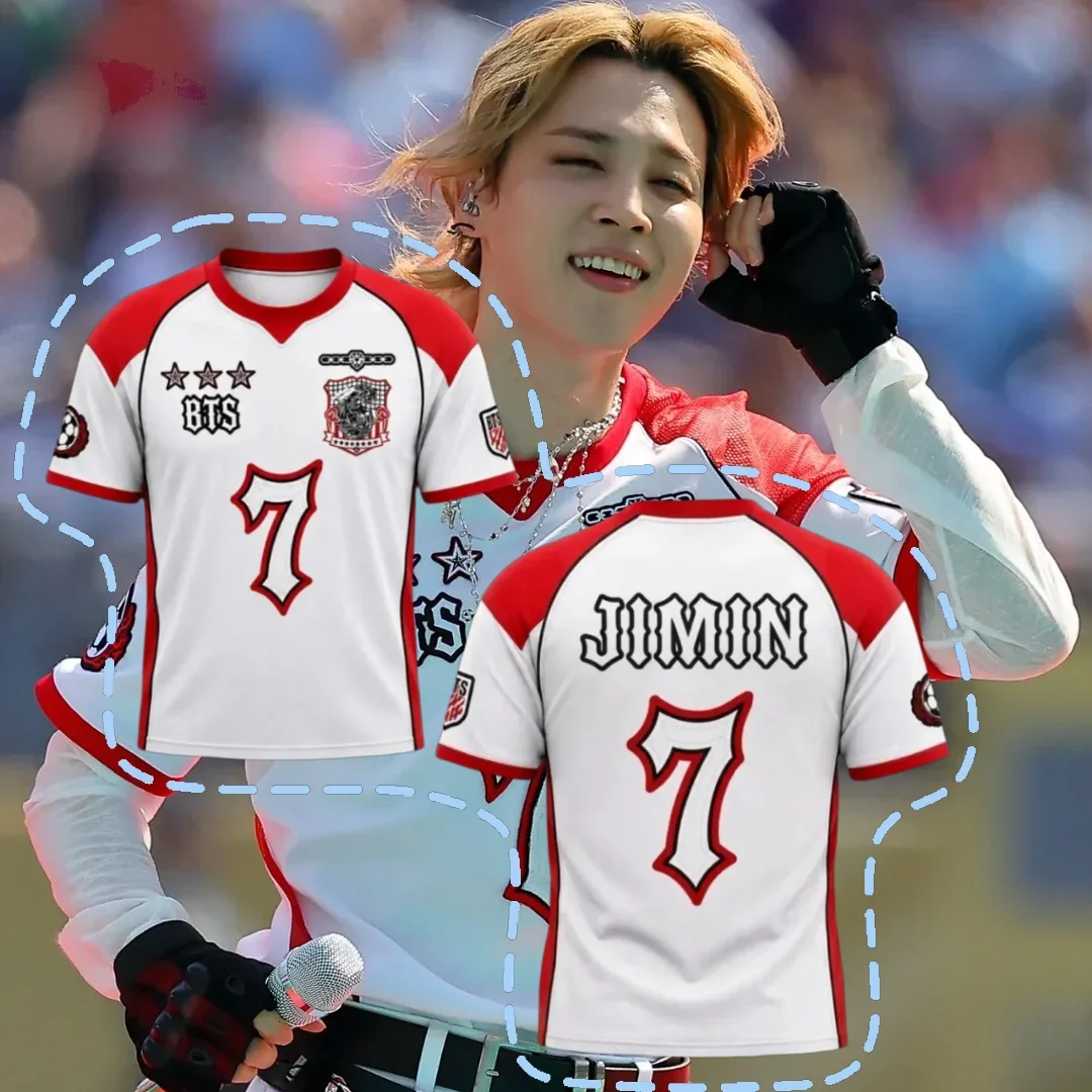 2026 New BTS Arirang Tour Jimin Final Halftime Show Kpop Unisex Jersey Special Edition Breathable Top Men's Women's Y2k T-shirt