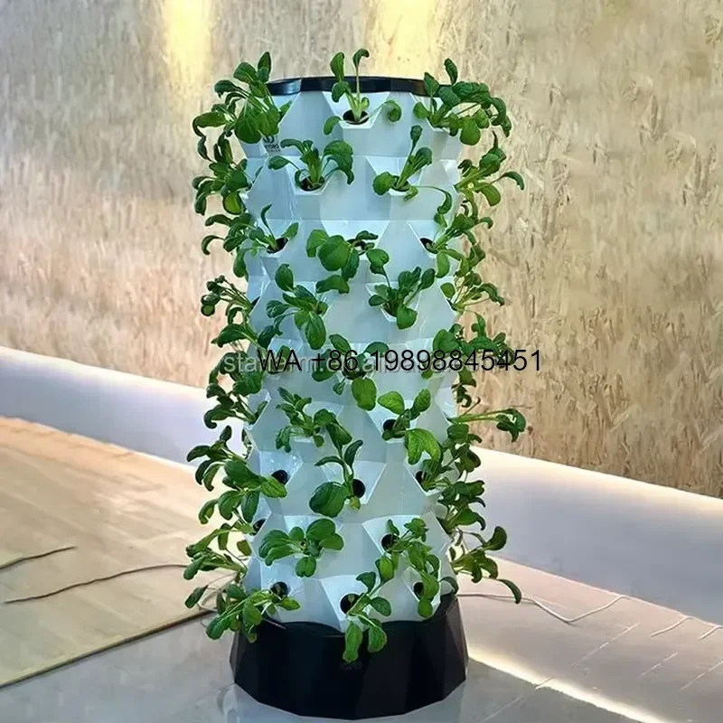 Wmwmnu for Wholesale 10 Layer Aeroponic Indoor Hydroponic Growing Tower Vertical Farm Garden System with Pump Easy to Operate
