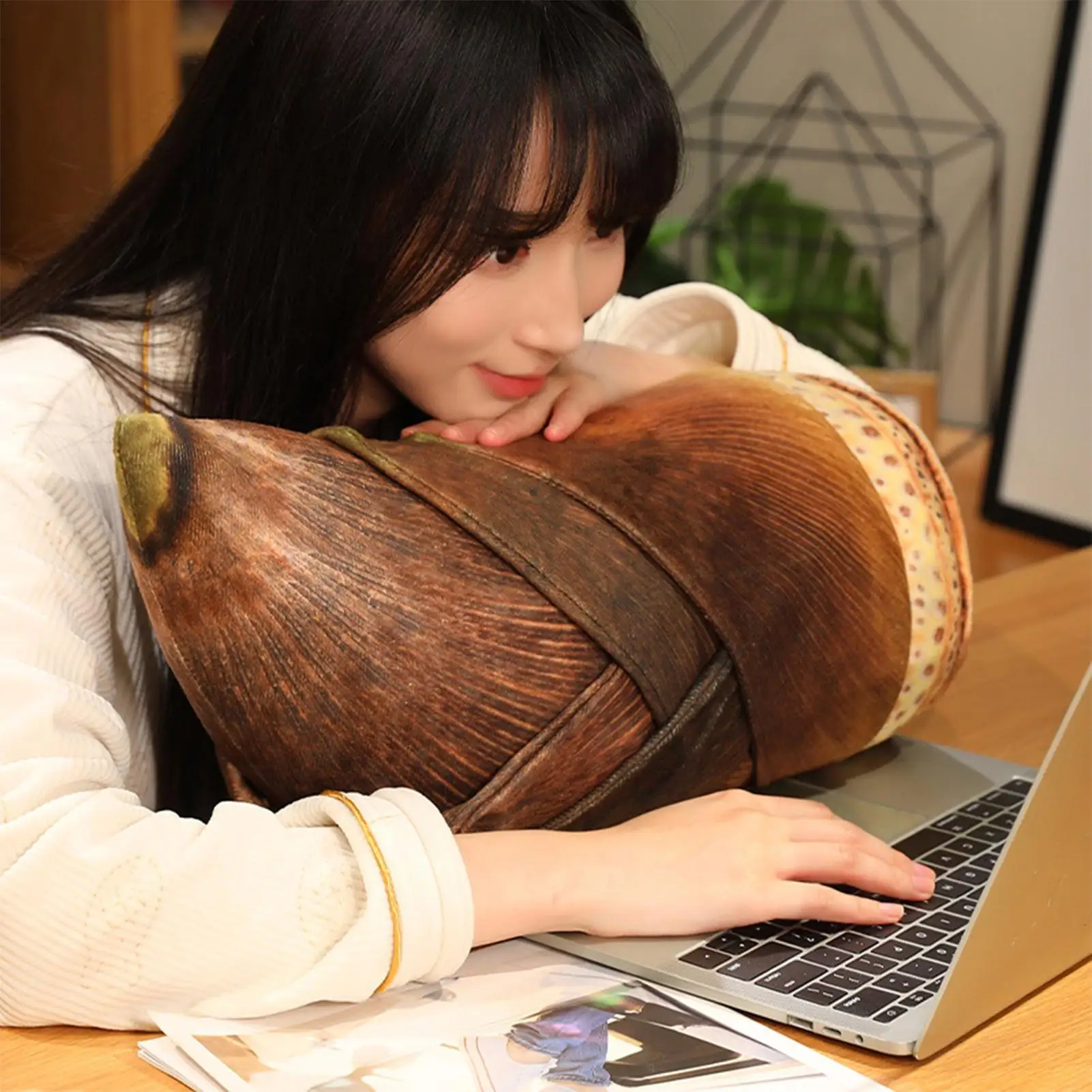 Almohada de felpa con planta simulada, juguete creativo de plantas rellenas y de peluche para decoración del hogar, regalos de cumpleaños para niños, regalo de Navidad