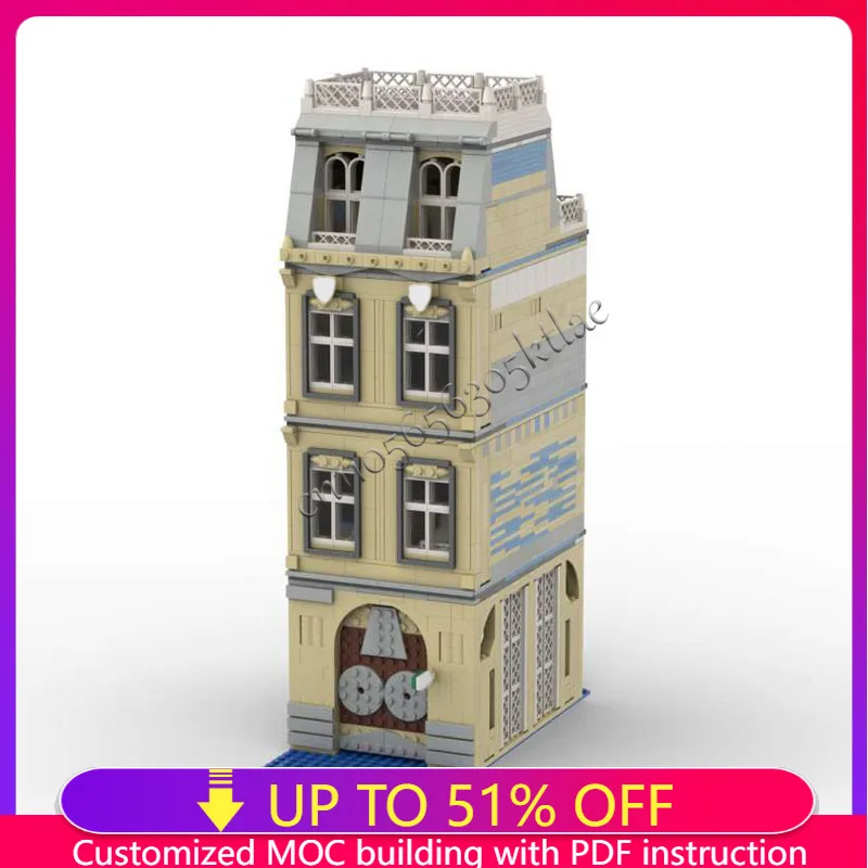 Hot 2225 PCS Apricot Colored High Rise Building Blocks Model Children Puzzle Educational Assembly DIY Birthdays Surprise Gifts