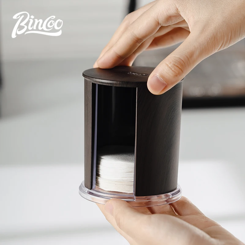 

Bincoo Coffee Circular Filter Paper Storage Box Mocha Pot Special Filter Paper 60mm Handle Powder Bowl Filter Paper 58mm