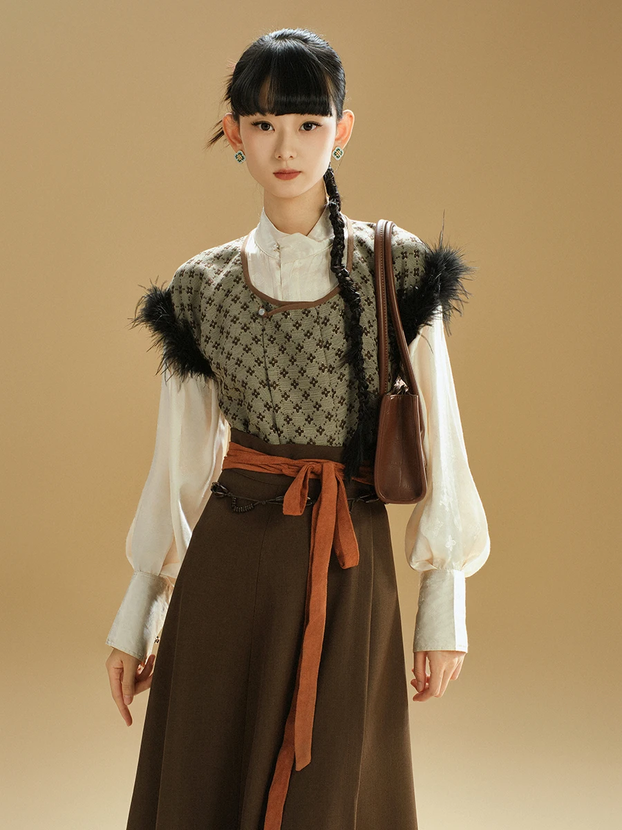 

Новая китайская женская короткая куртка Ханьфу в стиле Тан, жилет с перьевой вышивкой и золотой нитью для повседневной носки, осень-зима, обувь для птичьих лесовозов