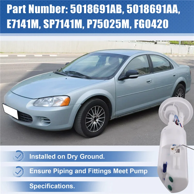 Fuel Pump Module Assembly For Chrysler Sebring Dodge Stratus 2.4L 2.7L 2001 2002-A91R