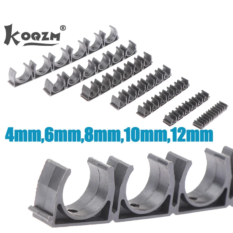 6 Way 4/6/8/10mm/12mm Nylon Pneumatic Tube Air Hose Fixing Clamp Water Pipe Holder Gas Compressor Tubing Diversion Flow Clip
