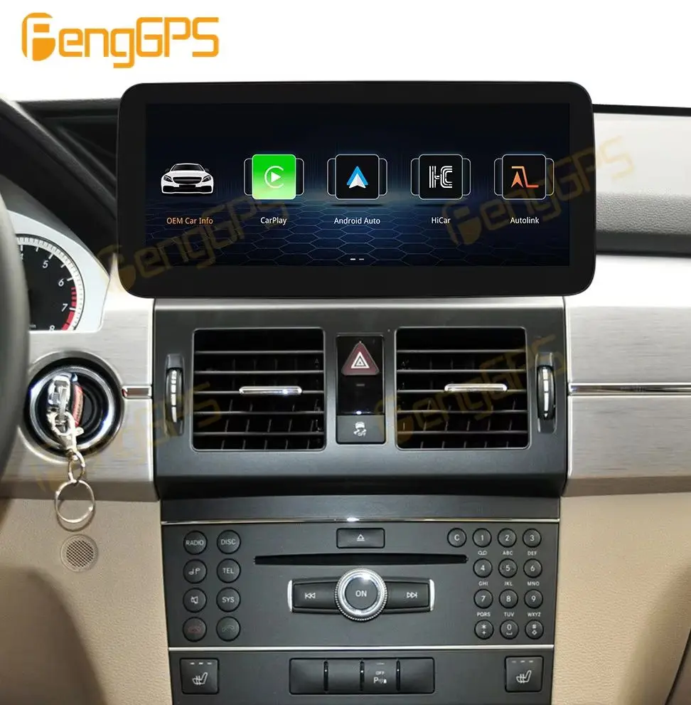 Auto Accessories Car Radio for Mercedes GLK 2008-2012 Linux Multimedia Player GPS Carplay 10.25 Large Screen Head Unit