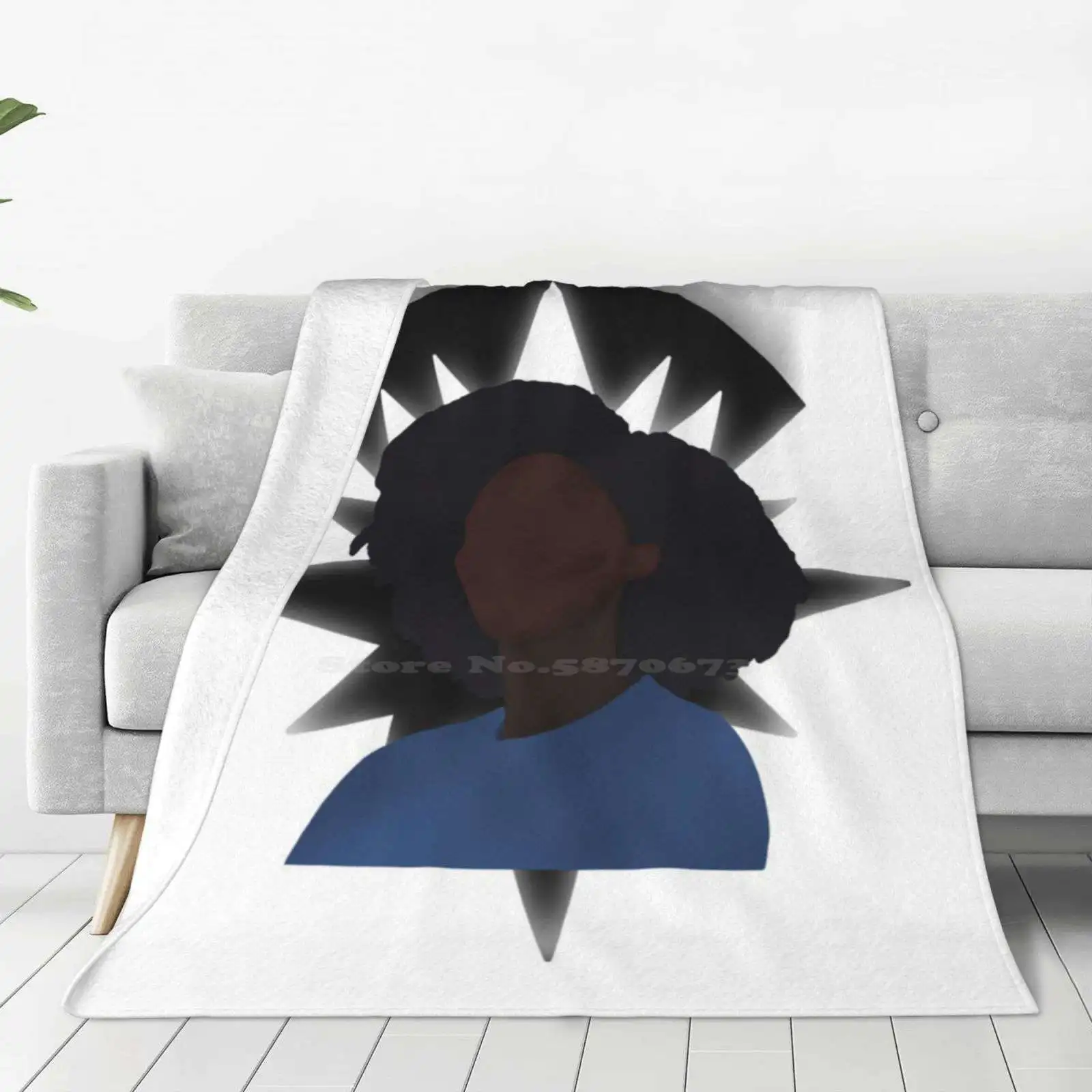 Photon-Minimalist Silhouette Portrait New Arrival Fashion Leisure Warm Flannel Blanket Captain Wandavision Monica Rambeau