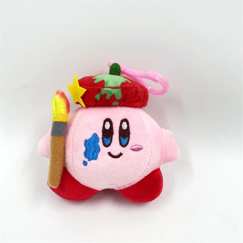 Cute Kirby Nintendo Painter Kirby Moon Star Plush Doll Pendant