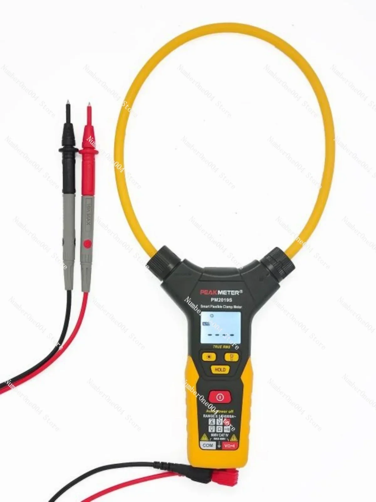 PM2019S Flexible Clamp Ammeter, AC AC3000A Large Jaw 150mm Voltage Resistance Frequency