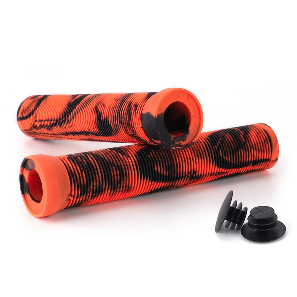 1 Pair Bicycle Handlebar Grips Soft Longneck Bars Bike Rubber Handle Grips for 22.2mm Handlebar Tricycle Wheel Chair Mountain