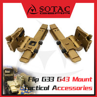 SOTAC CNC Metal Flip Mount for G33 G43 3X Magnifier and Red Dot Scope Sight Hunting Weapon Tactical Accessories