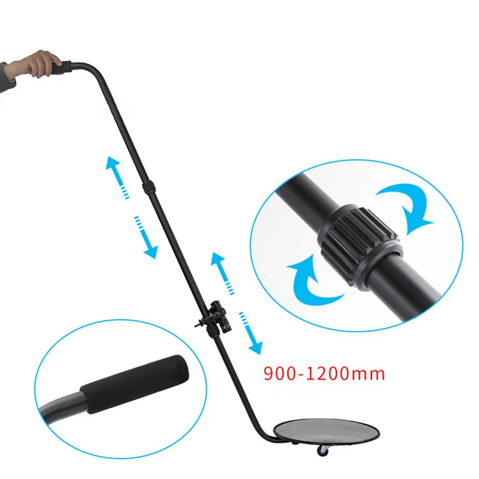 

Adjustable Vehicle Inspection Security Mirror with LED Light Telescopic Handle for Car Undercarriage and Pipeline Maintenance