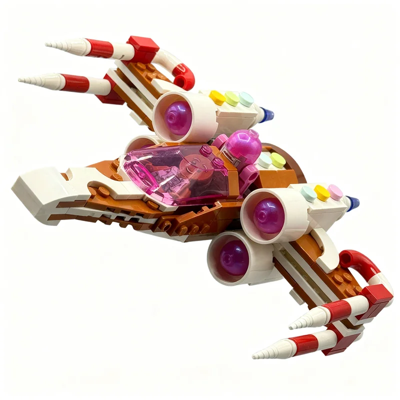 282pcs MOC Gingerbread Rebel Star Battle Model Building Blocks Home Decor Desk Display Shelf Accent Displayable Gift For Adults