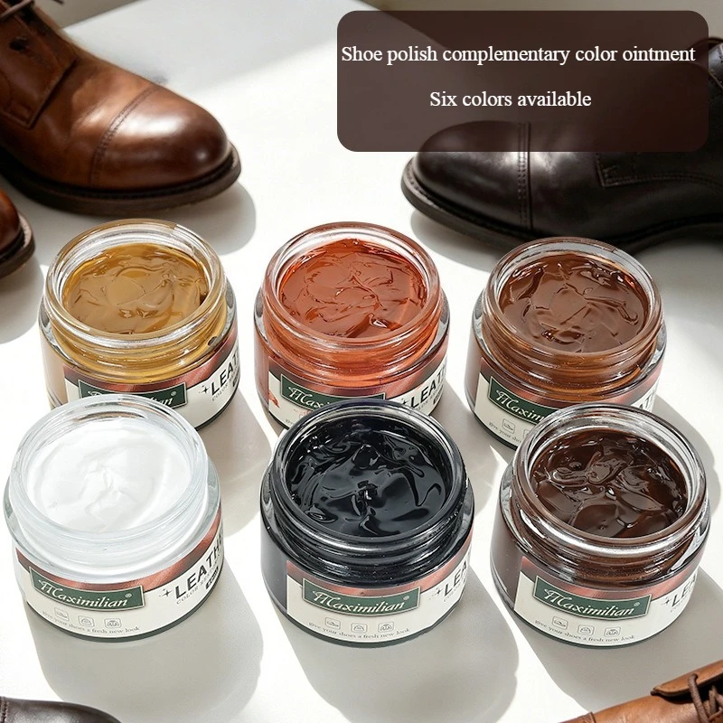50ml/bottle Shoe Polish Complementary Color Ointment/DIY Leather Shoes Sofa Jacket Improve Leather Goods Fading Slight Wear