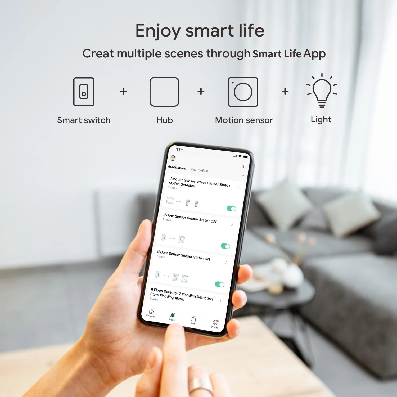 Tuya Smart Life APP Zigbee 3.0 Gateway Hub Smart Home Automation Device Remote Control Wireless Bridge Works with Alexa Google