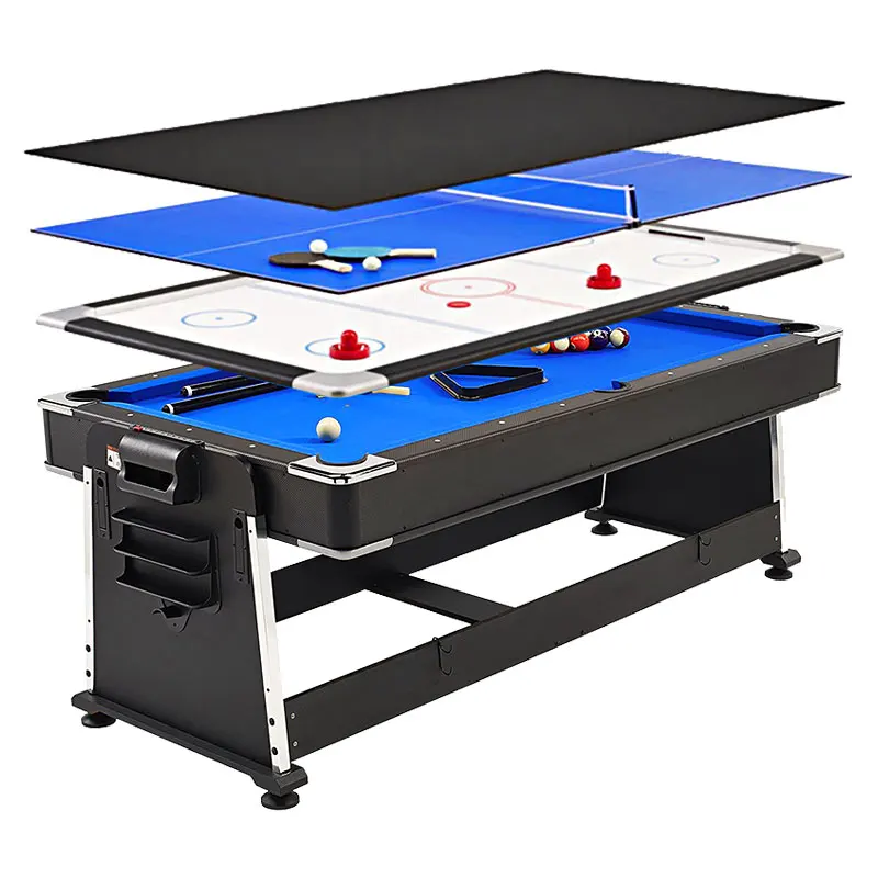 High-quality 4-in-1 Multi-function Game 7-foot Pool Table for Home Use