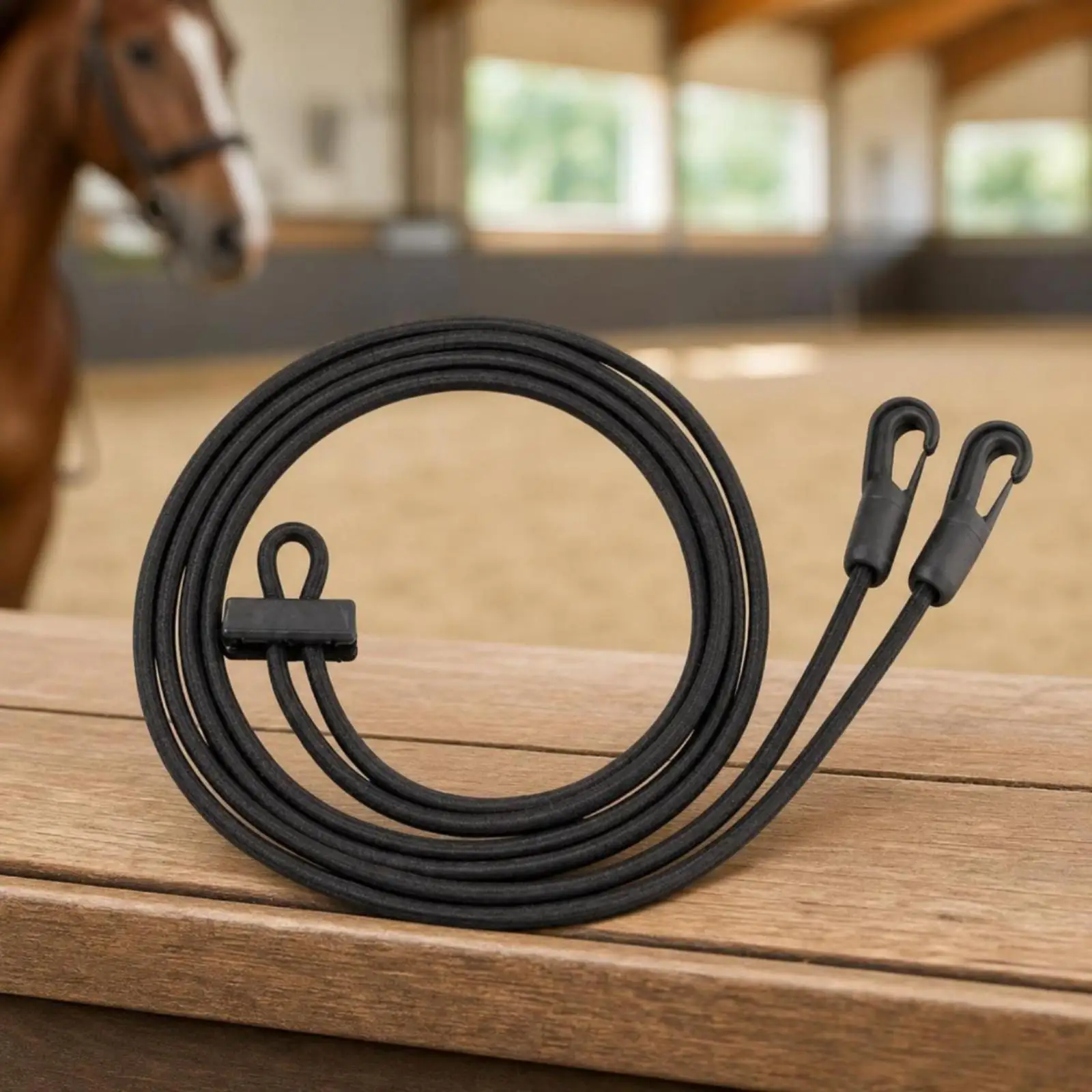 Elastic Tubular Look Side Rein Equestrian Training Strap Horse Accessories for Calm Consistent Contact in Schooling