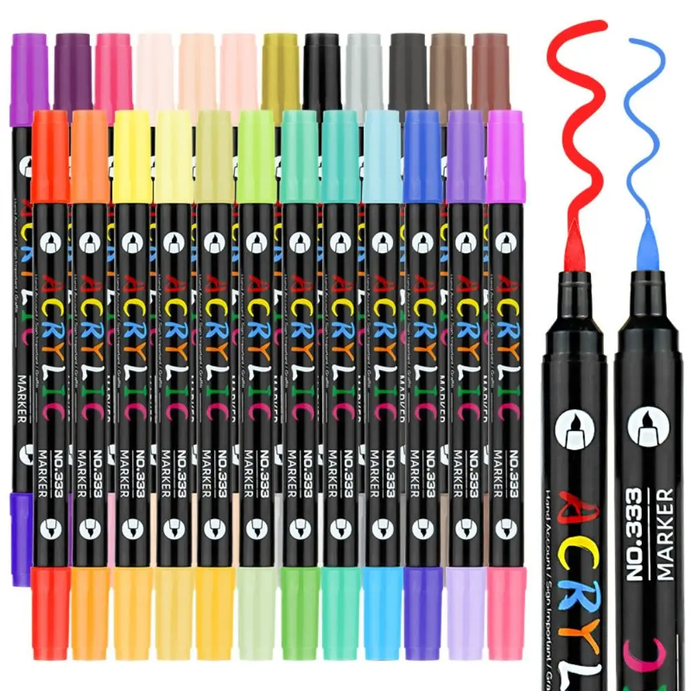 

24/48/72 Colors Dual-ended Markers Quick Dry Dual Color Dual Tip Markers Drawing Marker Temporary Tattoo Nail Art Pens