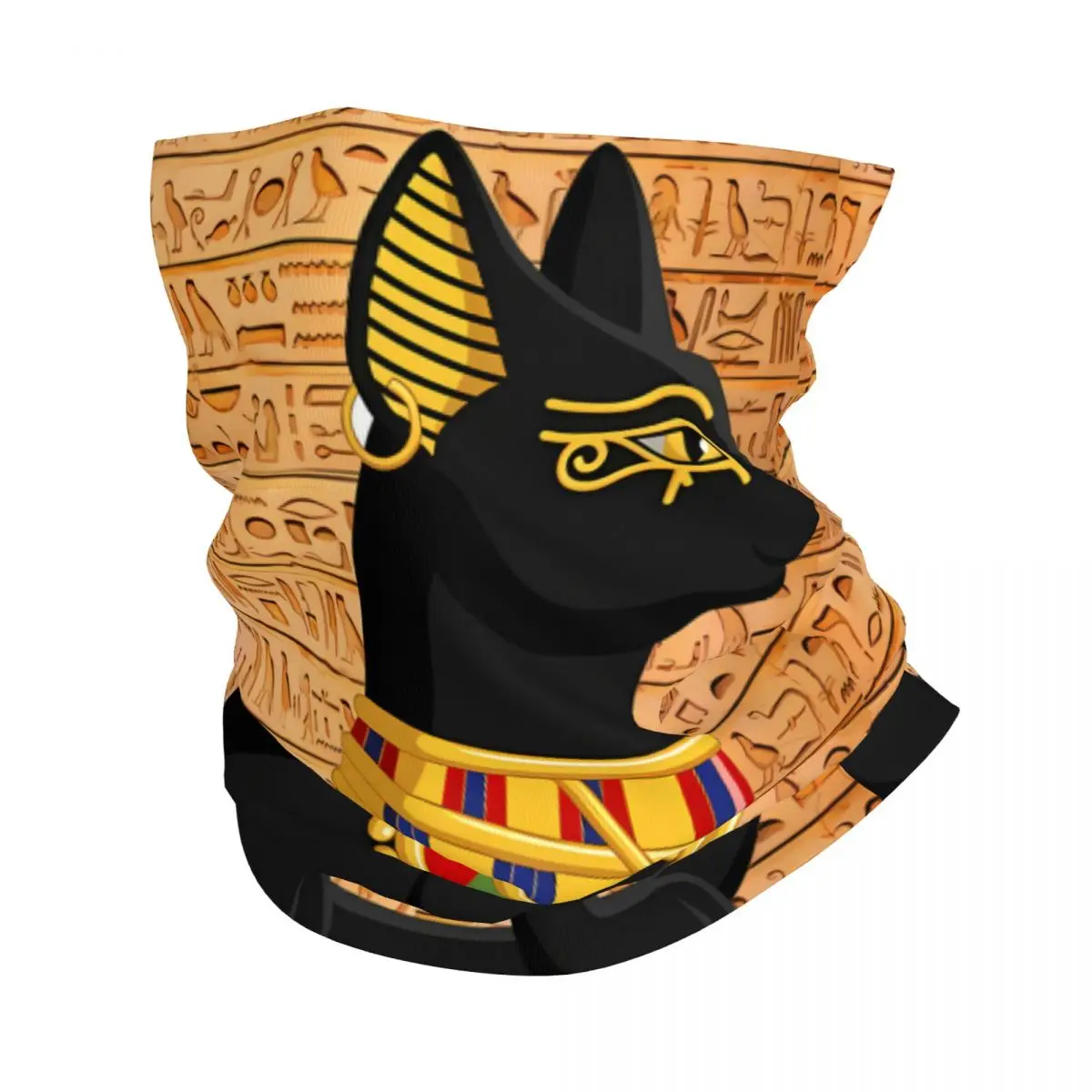 Ancient Egypt Art Scarf Neckerchief Neck Face Mask Polyester