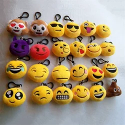 30 PCS Cute Cartoon Keychain Fur Ball Plush KeyChain Keyring Women Handbag Car Key Holder Bag Pendant Toys for Kids Gift
