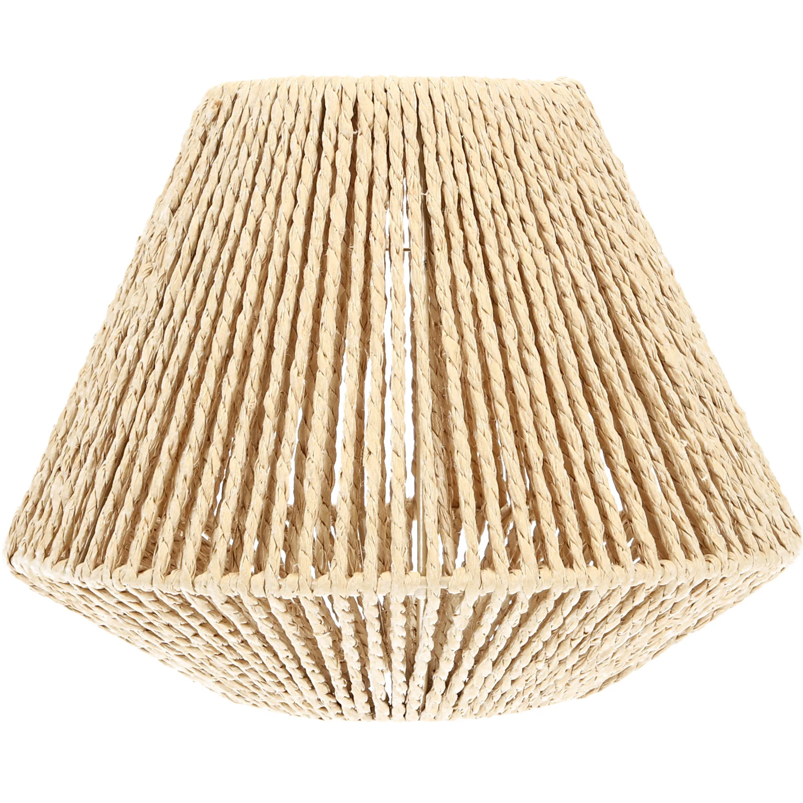 Rustic Style Bamboo Woven Lampshade Soft Light Decor For Home Restaurant Wedding Party Ceiling Hanging Cover Simple Install Easy