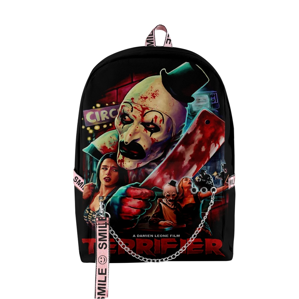 Terrifier todo el mundo ama un payaso mochilas 2023 mochilas clásicas con cremallera mochila de moda mochila escolar Harajuku bolsa de viaje única