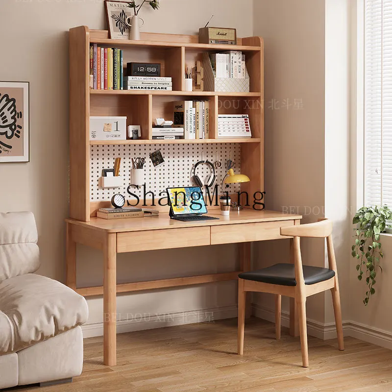 

Компьютерный стол CL для дома и спальни, многофункциональный, со встроенной полкой для книг и перфорированной панелью