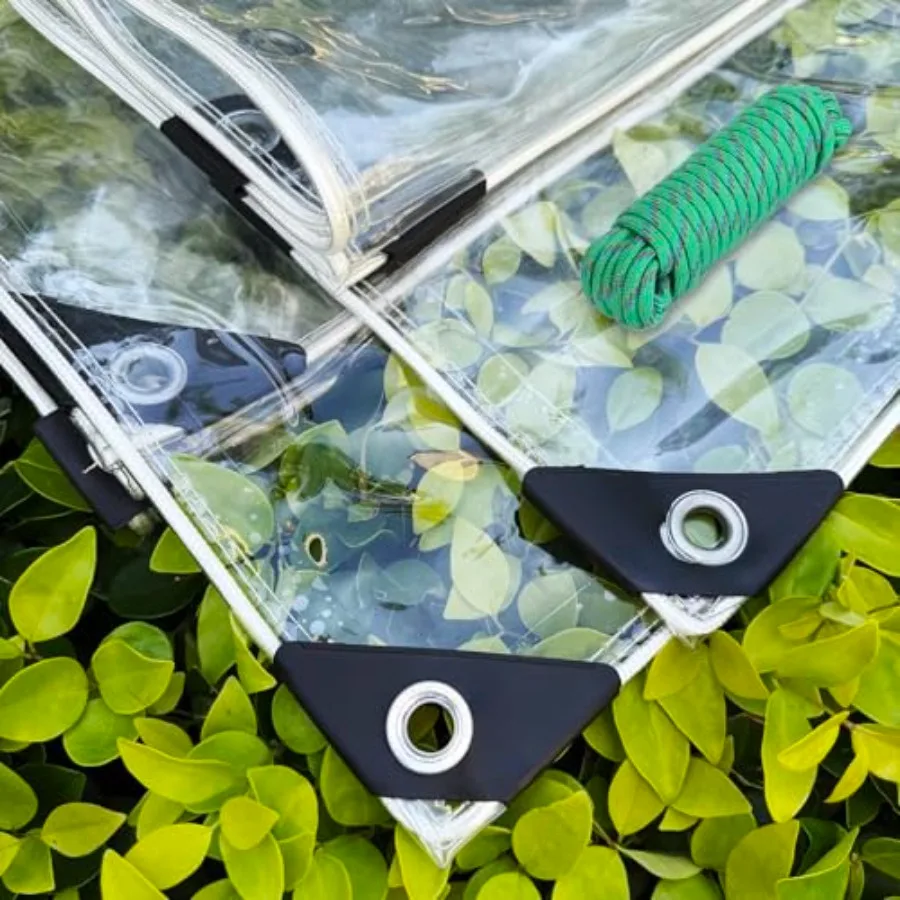 

Прозрачный тент из ПВХ-винила толщиной 14 мил, сверхпрочный, водонепроницаемый, с люверсами каждые 20 дюймов, для навеса/загона, зеленый