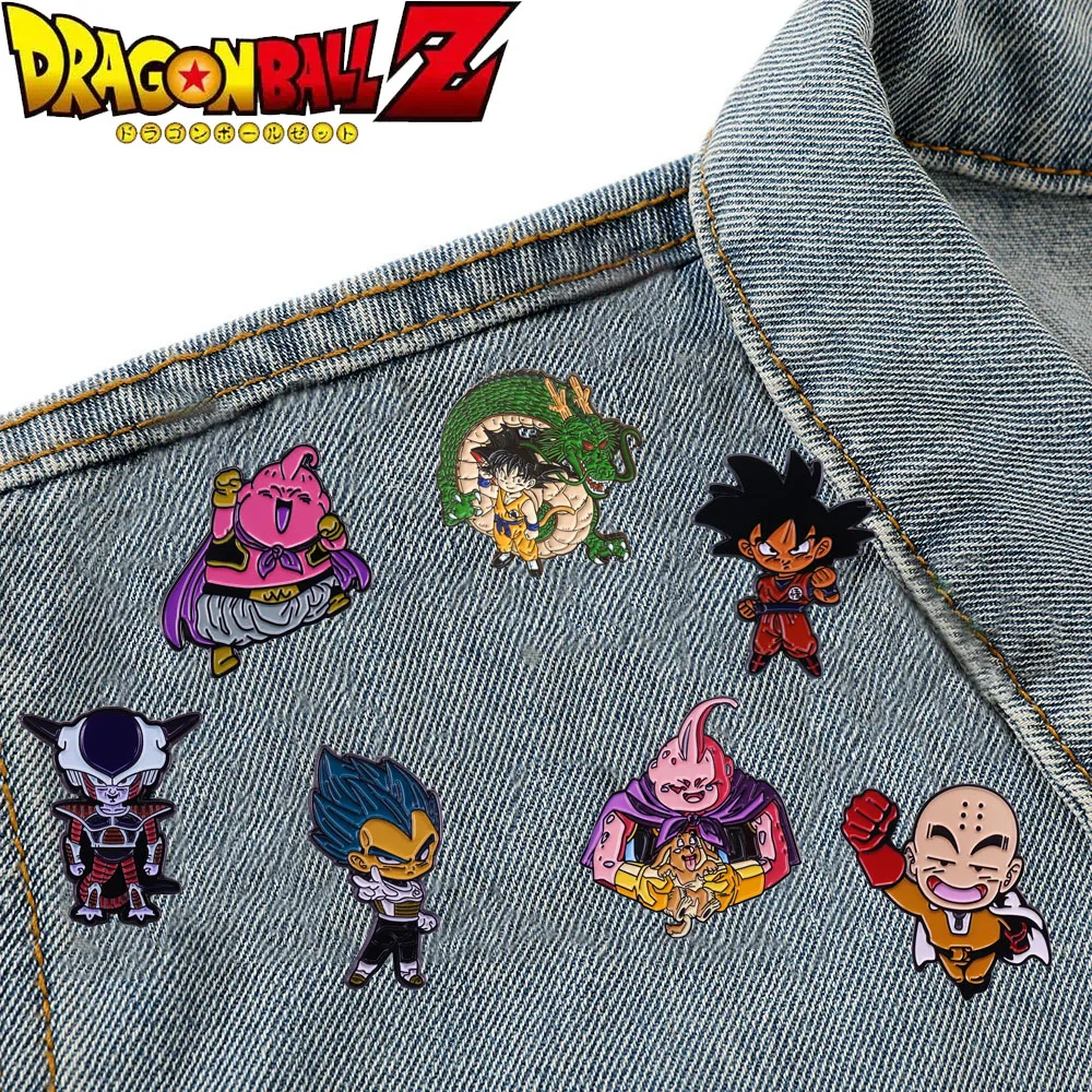 

Anime Dragon Ball Brooch Son Goku Krillin Vegeta Figure Enamel Pin Fashion DIy Badge Accessories Clothes Backpack Jewelry Gifts