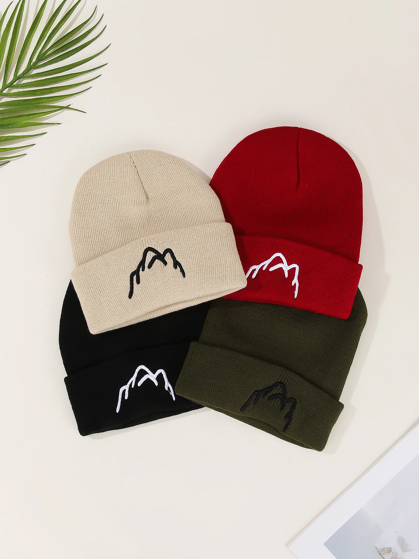 

Everything trends personality fashion simple mountain warm knit hat suitable for going out and daily wear hats