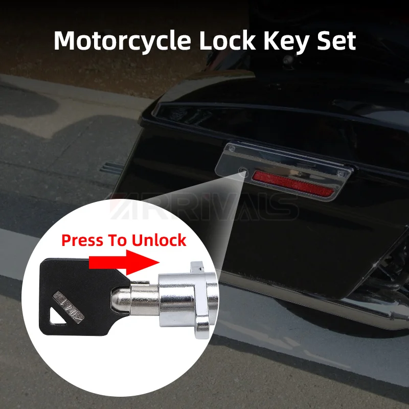 Motorcycle Hard Saddlebag Lock Key Kit Set Fit For Harley Touring Models Electra Street Glide Road King 1993-2022