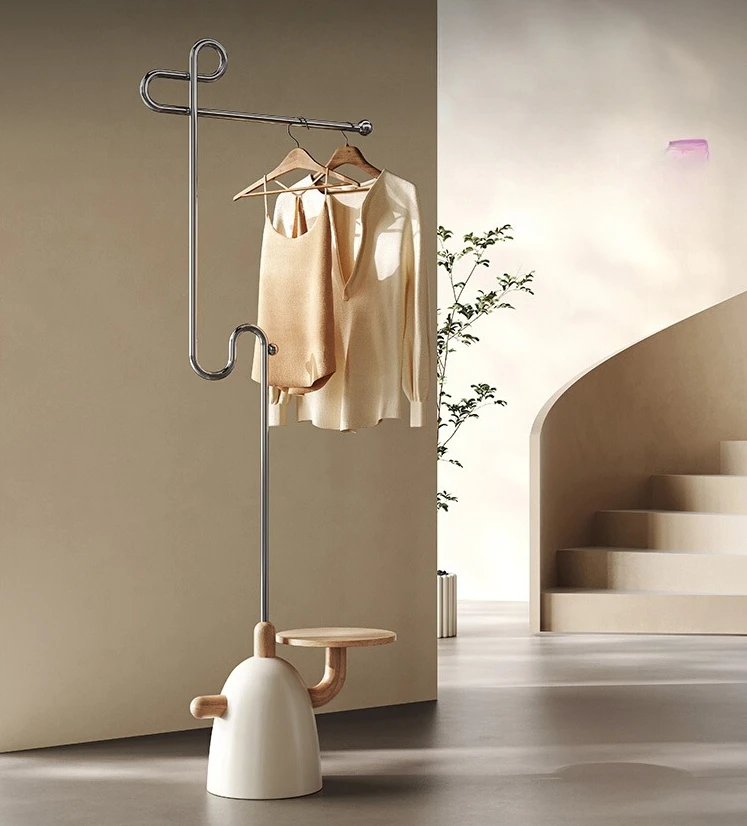 

Original designer Italian floor-to-ceiling coat rack Stainless steel bedroom Italian light luxury coat rack