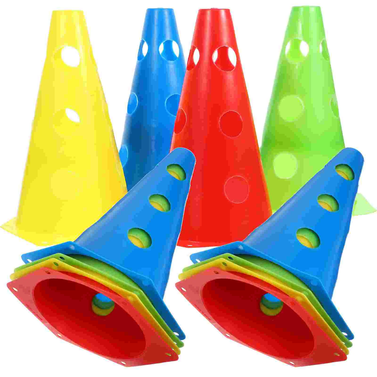 

24 Pcs Football Cones for Soccer Road Obstacle Training Windproof Sports Orange Safety Supplies Pe Plastic