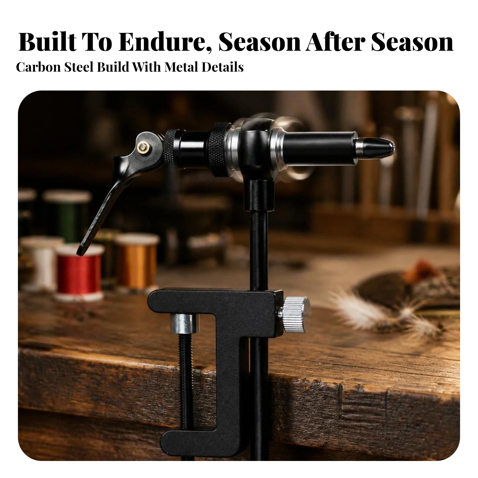 Fly Tying Vise with Clamp Base High Stability Fly Tying Vise Adjustable Stable for Hobbyists, Lure Assembly