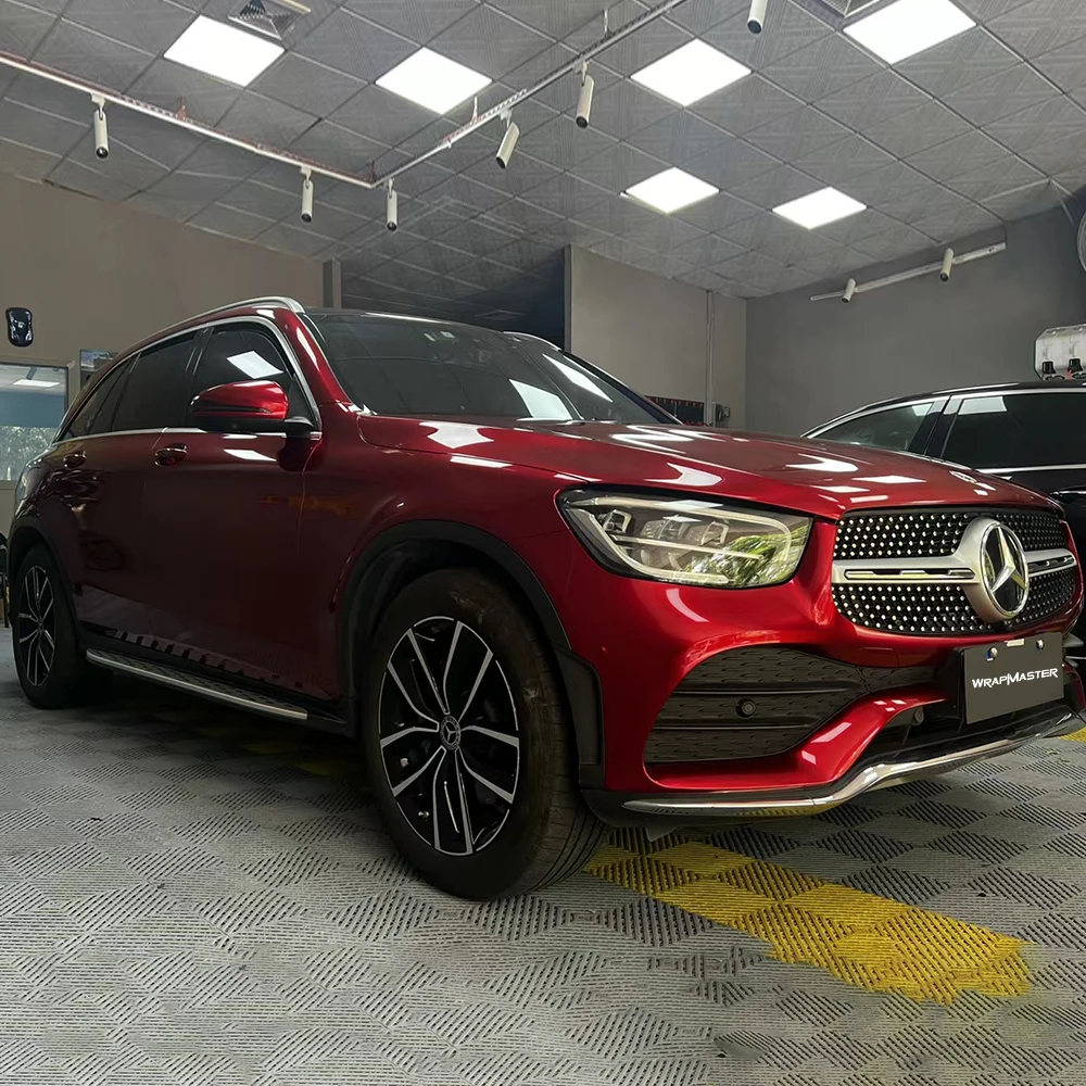 Wrapmaster Premium Car Wrapping Vinyl Liquid Ruby Red PET Liner Vehicle Wrap 5M/10M/17M for Manufacturing