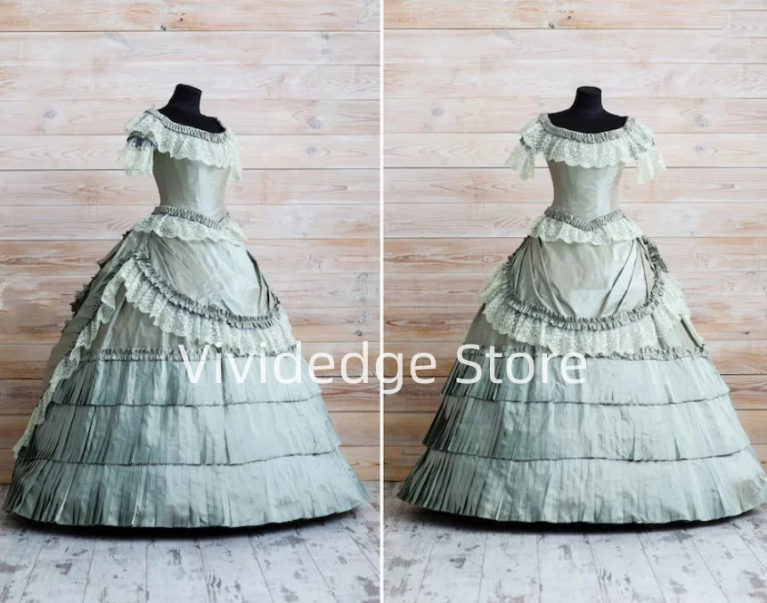 Customized 2025 Vintage Victorian Ball Gowns Cosplay Vampire Dresses Renaissance Civil War Gowns Evening Gowns