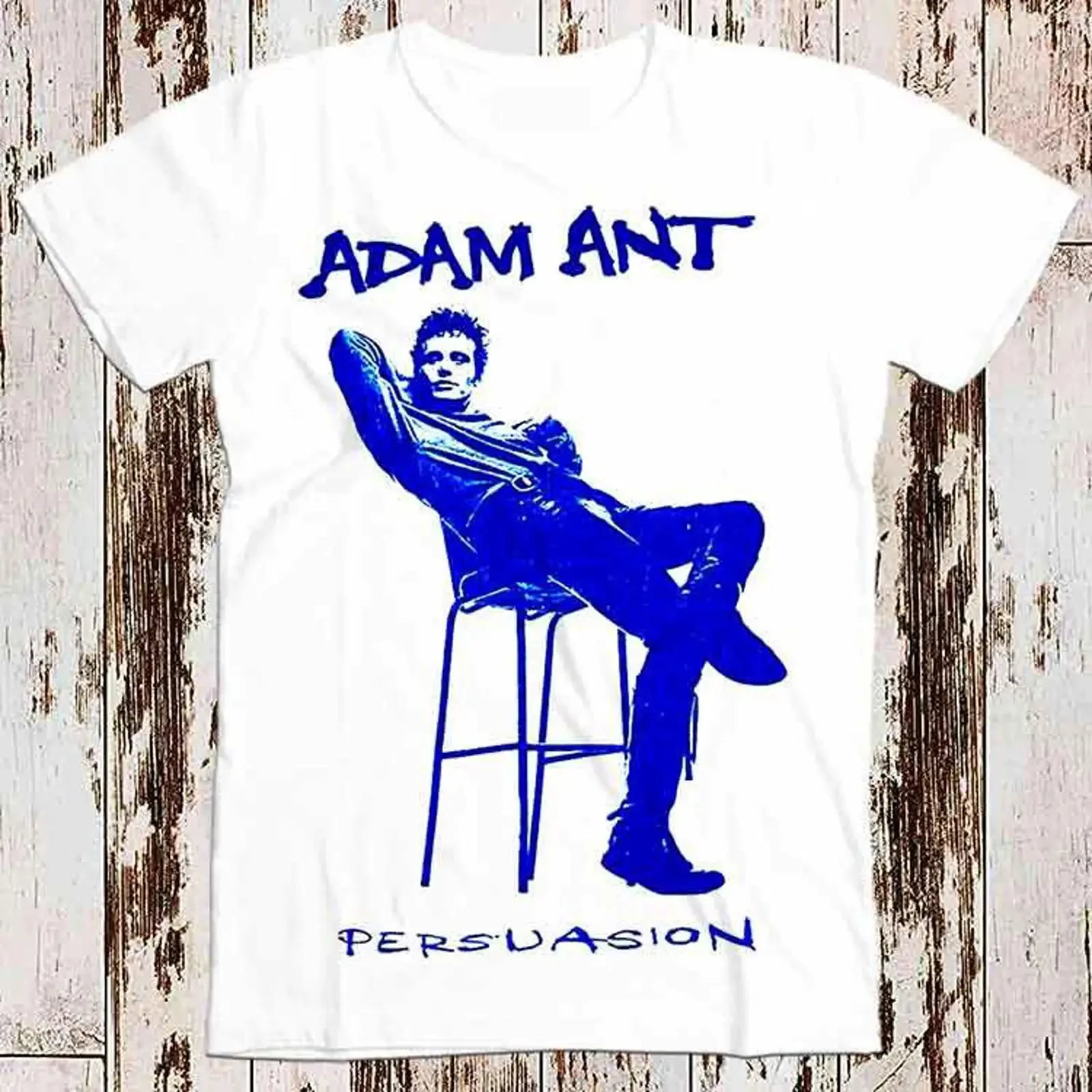 Adam Ant Persuasion Best Seller T-shirt Music Retro Top Cool 8487 vintage Washed graphic Slightly Soft Stretched