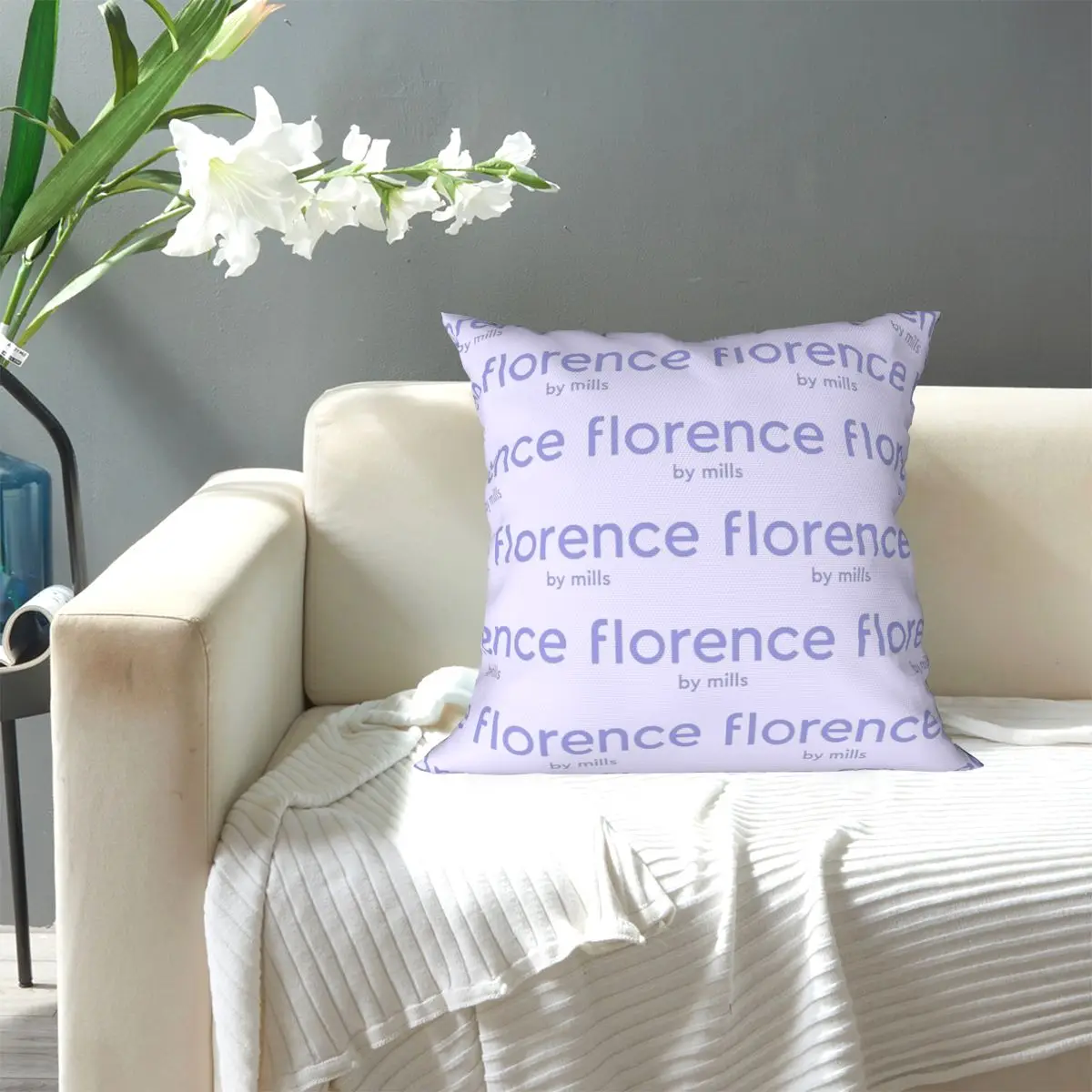 Florence By Mills Millie Bobby Brown Square Pillowcase Pillow Cover Cushion Decor Comfort Throw Pillow for Home Sofa