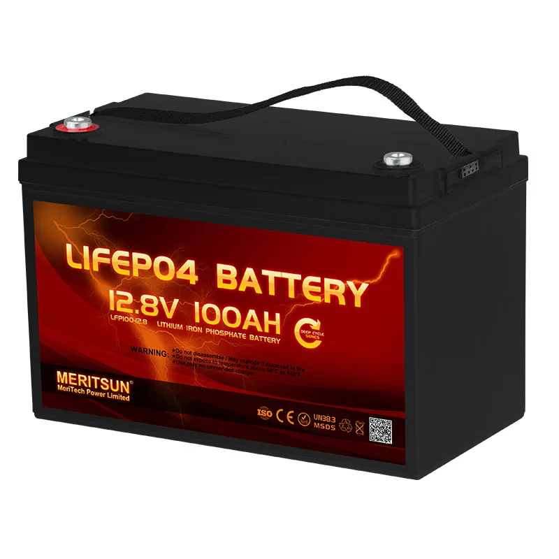 BMS Lipo Battery 12v 100ah Lithium Ion  Pack Free MERITSUN Lifepo4  Polymer