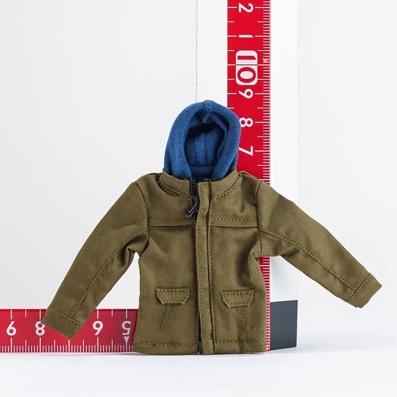 1/12 acessórios de roupas de soldado falso duas peças jaqueta com capuz casaco modelo brinquedo caber 6 ''figura de ação corpo em estoque ​