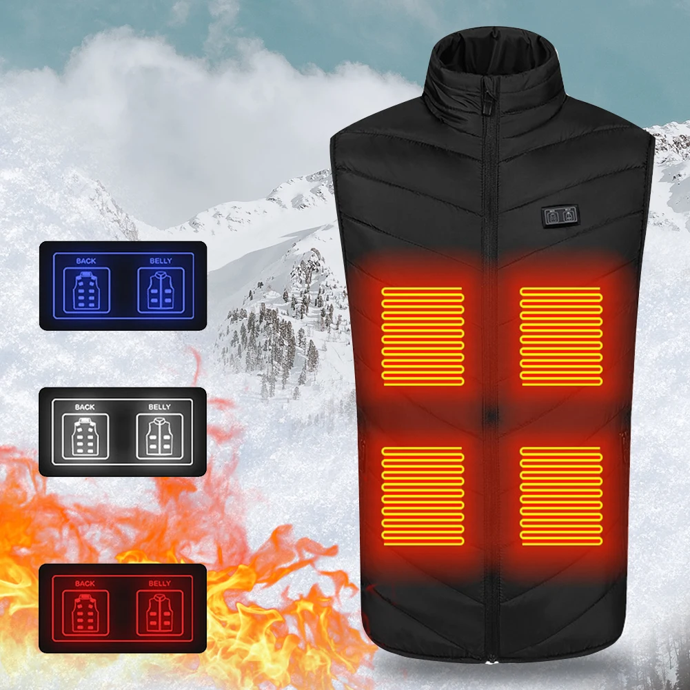 سترات كهربائية ساخنة للرجال ، سترة تسخين USB ، فولطية آمنة ، رياضات خارجية ، صيد أسماك ، 3 مستويات ، 5 فولت