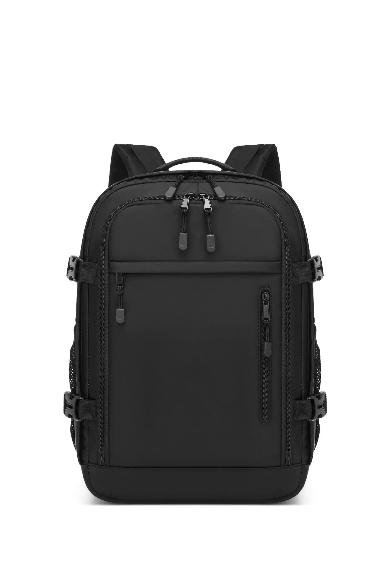 Black Multi Compartment Business Laptop Backpack with Adjustable Straps Water Resistant Fabric Suitable for Office Commute Work