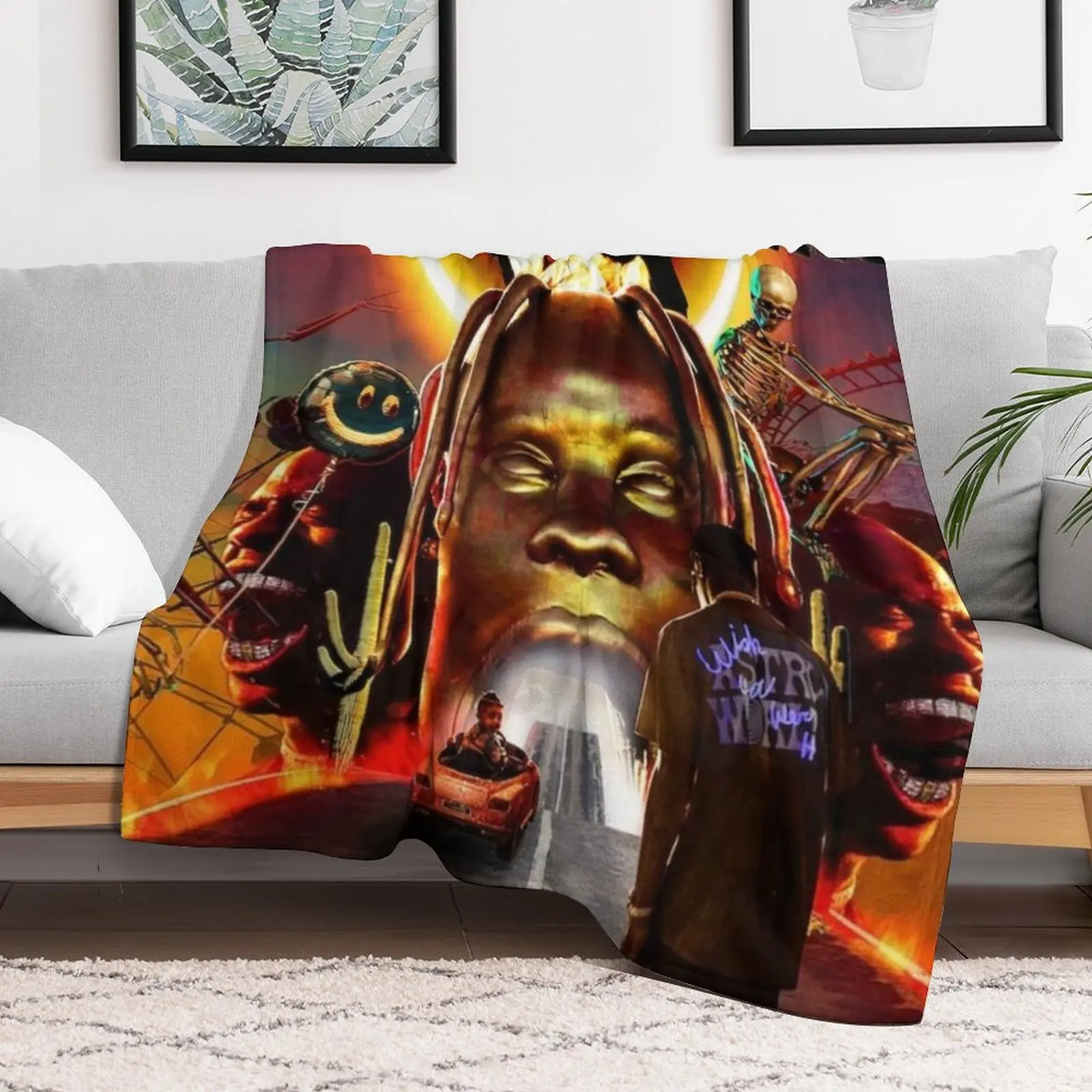 Astroworld art Throw Blanket for sofa Decorative Throw Blankets