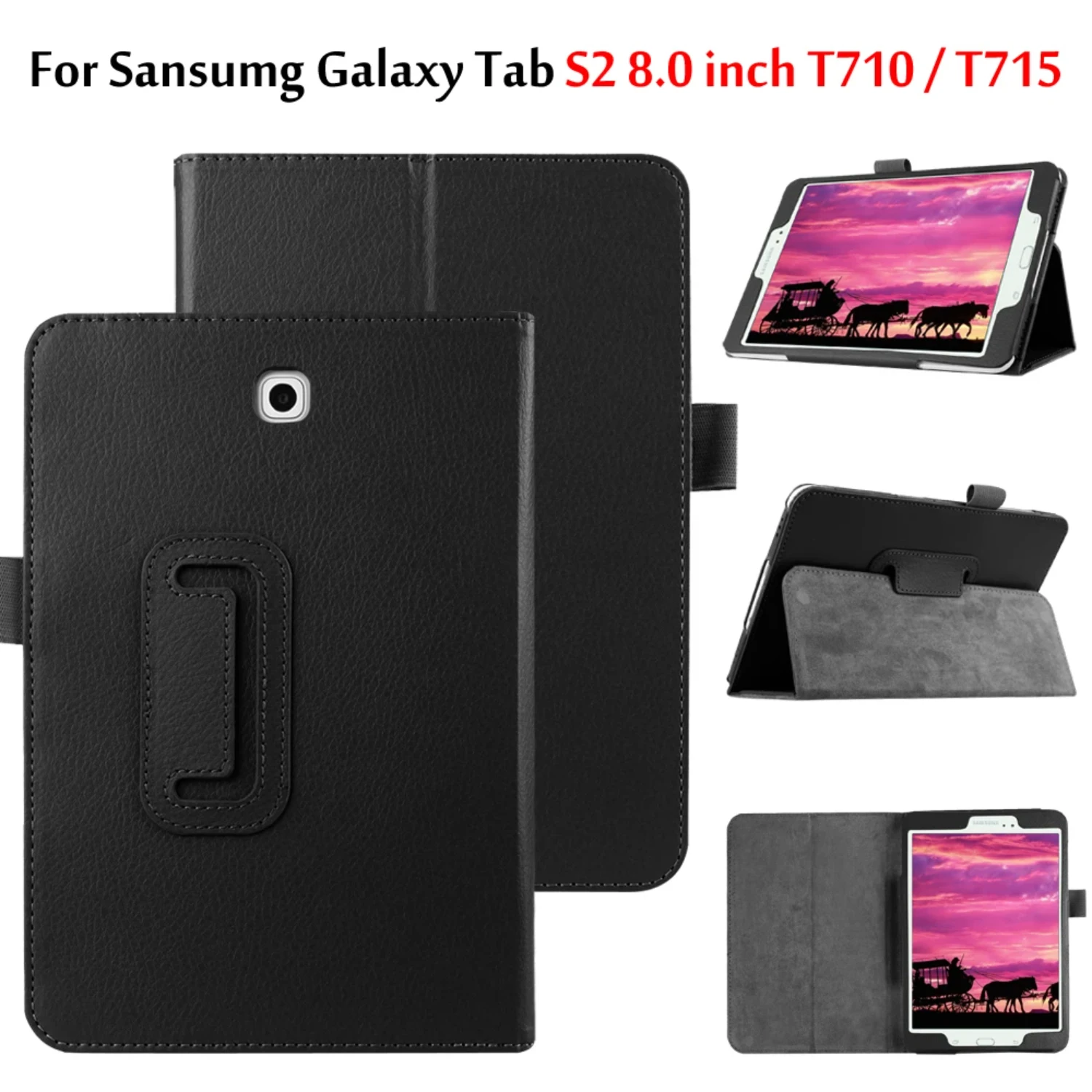 Case    Tab S2 8.0 inch T710 T715 SM-T713 SM-T719 Folio Soft Leather Stand Holder Tablet Cover Full Body Protect