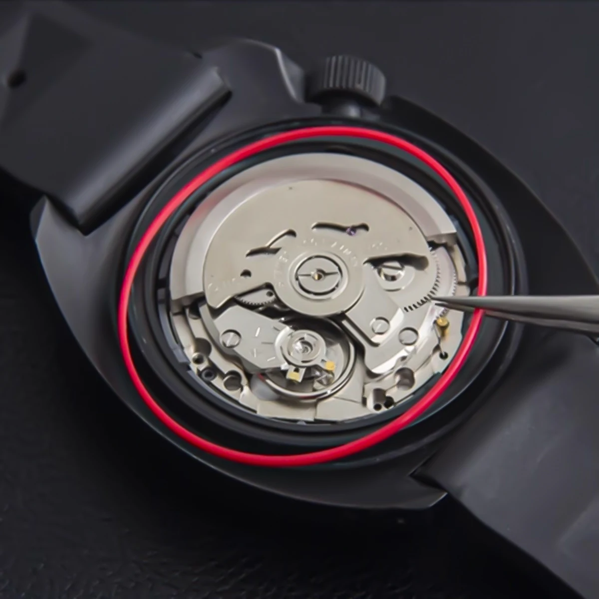 Junta roja de 0,6mm de espesor, anillo de 27,5-38,5 mmO compatible con parte trasera de la caja del reloj para TISSOT 1853 Lelode Seastar PRX, piezas de repuesto para reparación de relojes