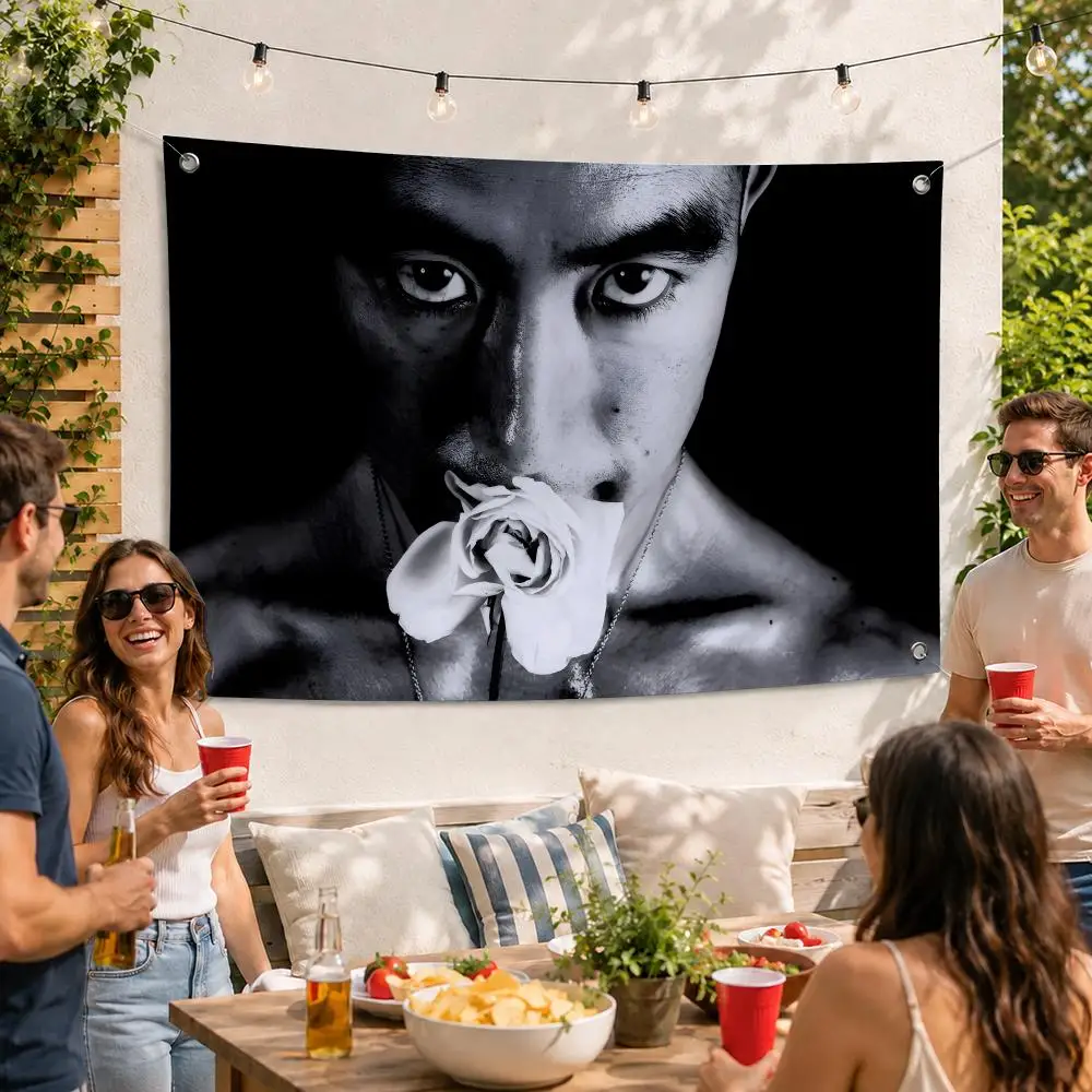 Writer Y-Yukio Mishima Flags Soft Durable Tapestry Skin-friendly For Outdoor Party Home Living Room Bar Bedroom Decoration