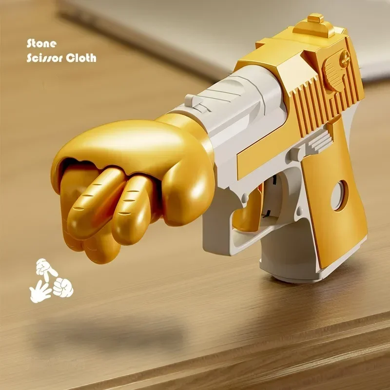 10pcs Rock Paper Scissors Gun  Decompression Party Social Toy Stress Relief Prop Tiny Interactive Funny Toy Gun Birthday Gifts