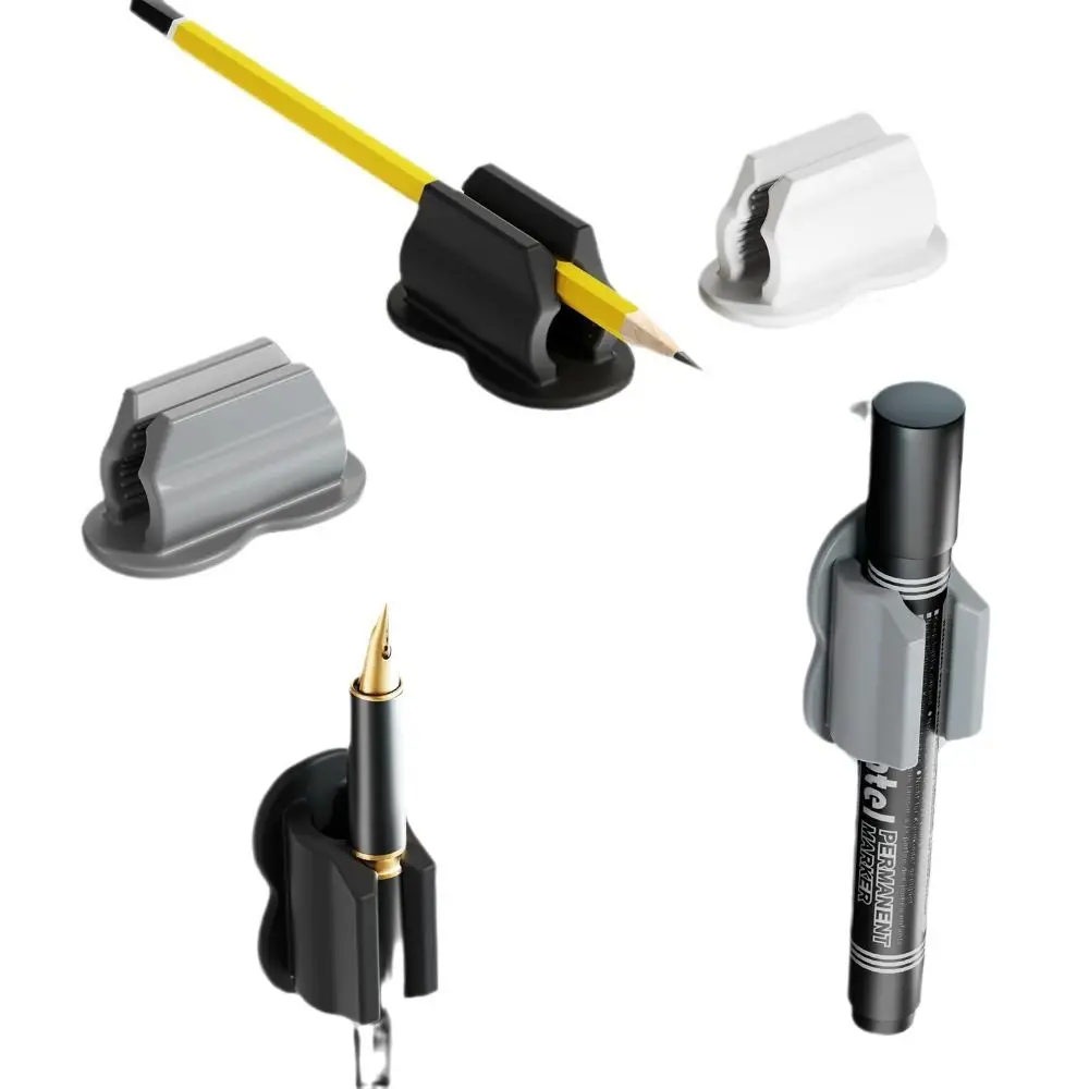 حامل قلم إبداعي مريح ، رف قلم ذاتي اللصق من السيليكون ، قلم حبر جاف مضاد للسقوط مضاد للسقوط