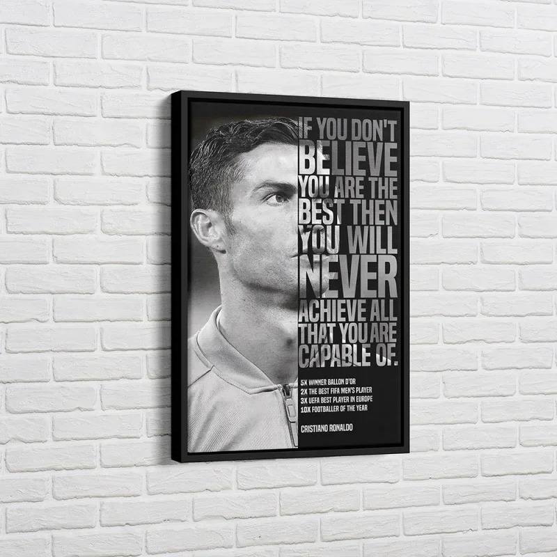 Modern Football Star Wall Art Inspiring Language Text Quotes HD Oil On Canvas Posters And Prints Home Living Room Bedroom Decor