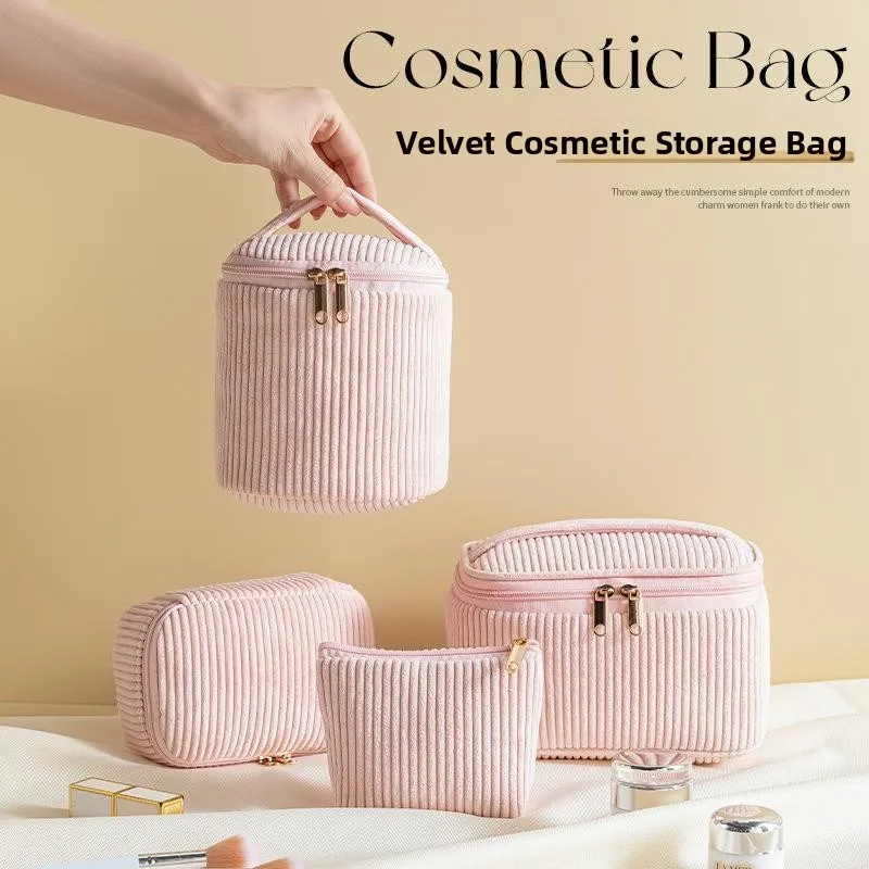 velvet-cosmetic-bag-portable-large-capacity-storage-bag-multi-function-lipstick-four-piece-set-outdoors-handbag-organizer