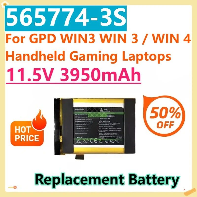 

For GPD WIN3 WIN 3 / WIN 4 Handheld Gaming Laptops 11.5V 3950mAh 565774-3S Replacement Battery